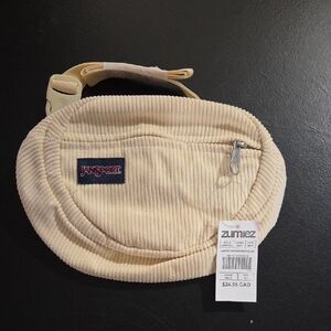 NWT Jansport Beige Corduroy Waist Bag